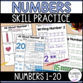All About Numbers and Number Writing 1-20 Worksheets | Kin