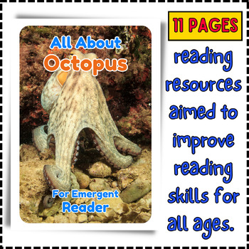 Preview of All About Octopus - Early Emergent Reader eBook & PDF Printable Reading