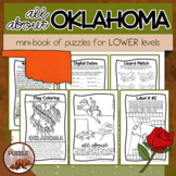 All About Oklahoma Puzzle Mini Book for Lower Elementary