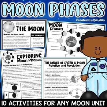 Preview of Moon Phases Activities Phases of the Moon Worksheets Oreo Moon Phases Activity