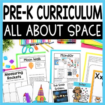 Preview of All About Outer Space Pre-K or Preschool Unit, Solar System Activities & Craft