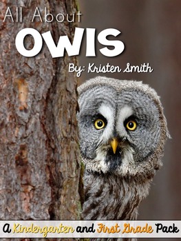 Preview of All About Owls- science vocabulary, writing, literacy and math centers!