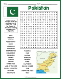 ALL ABOUT PAKISTAN Word Search Puzzle Worksheet Activity
