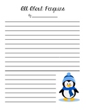 All About Penguin Writing Paper