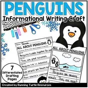 Preview of All About Penguins Informational Writing Craft, Winter Informative Writing