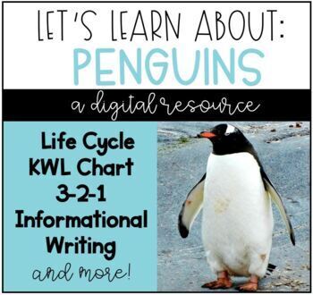 Preview of All About Penguins Online Digital Resource for Google Classroom™ Google Slides™