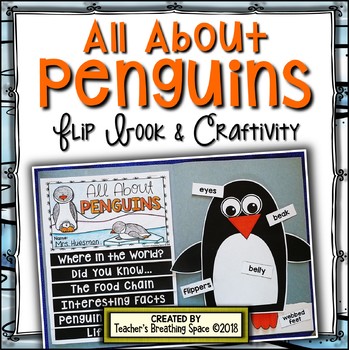 Preview of All About Penguins  |  Penguin Flip Book and Craftivity