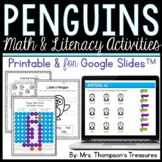 All About Penguins Math & Literacy Activities Printable & 