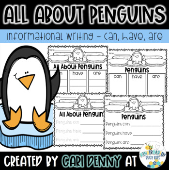 Preview of All About Penguins (can, have, are) | Winter Informational Writing Pages
