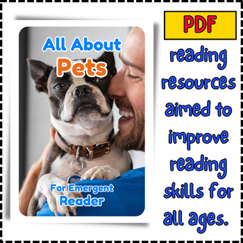 Preview of All About Pets- Early Emergent Reader eBook & PDF Printable Reading