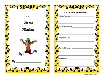 Preview of All About Pilgrims Activity Book/Journal
