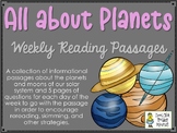 All About Planets - Weekly Reading Passages - Bundle of 4