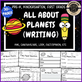 All About Planets Writing Solar System Unit Planets PreK K