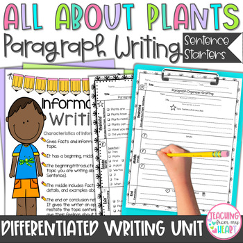Preview of All About Plants Informative Writing | Spring Plants Paragraph Writing & Crafts