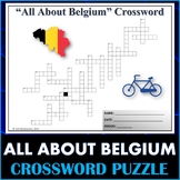 All About Belgium - Crossword Puzzle Activity Worksheet