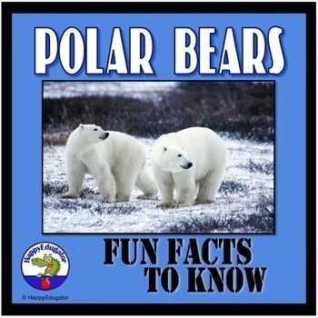 Preview of All About Polar Bears PowerPoint Informational Text Fun Facts