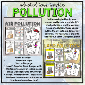 All About Pollution Adapted Book Bundle-Special Education | TpT