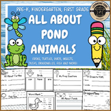 All About Pond Animals Writing Bundle Pond Unit PreK Kinde