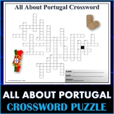 All About Portugal - Crossword Puzzle Activity Worksheet