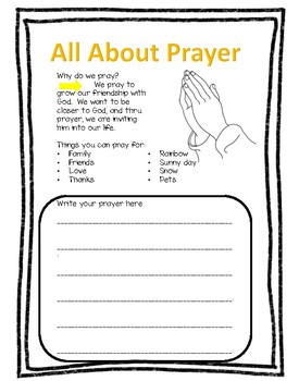 All About Prayer by Catholicmamma2 | Teachers Pay Teachers