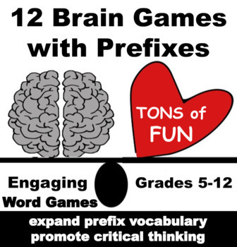 Preview of All About Prefixes: 12 Brain Games / Puzzles, Critical Thinking, Standards-Based