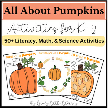 Preview of All About Pumpkins Activities for Kindergarten, First Grade, Second Grade
