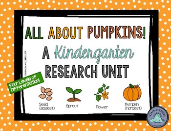 Preview of All About Pumpkins | DIFFERENTIATED Kindergarten Research | FREE!