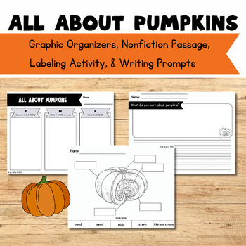 All About Pumpkins (graphic Organizers, Nonfiction Passage, Labeling 