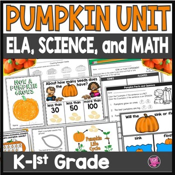 Preview of All About Pumpkins - Pumpkin Science Activities Kindergarten and 1st Grade