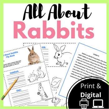 Preview of All About Rabbits Thematic Non-Fiction Animal Unit Spring Easter Animal Research