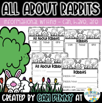 Preview of All About Rabbits (can, have, are) | Spring Informational Writing Pages