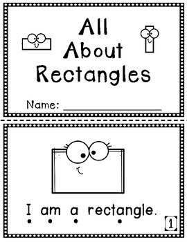 Preview of All About Rectangles Flip Book