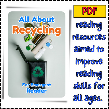 Preview of Recycling- Emergent early reader ebook Kindergarten reading comprehension ebook