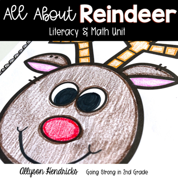 Preview of All About Reindeer Math and Literacy Unit