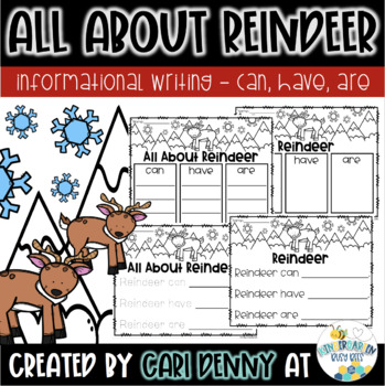 Preview of All About Reindeer (can, have, are) | Winter Informational Writing Pages