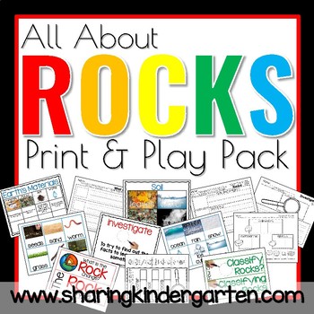 Preview of All About Rocks Rock Cycle Worksheets Earth's Materials Soil Kindergarten 1st