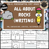 All About Rocks Writing Rocks Science Unit PreK Kindergart