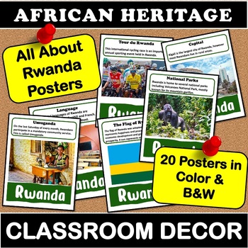 Preview of All About Rwanda Posters | African Heritage Classroom Decor Black History