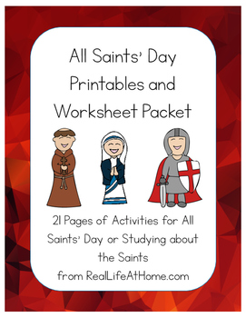 Preview of All About Saints Activity Packet (with an emphasis on All Saints' Day)