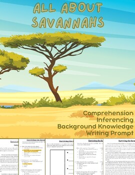 Preview of All About Savannahs: Nonfiction Article with Multiple Choice and Writing Prompt
