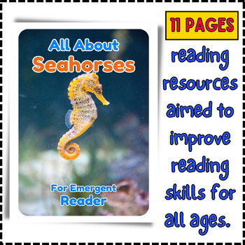 Preview of All About Seahorse - Early Emergent Reader eBook & PDF Printable Reading