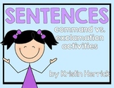 All About Sentences: Command and Exclamation Activities
