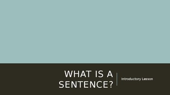 Preview of All About Sentences Mini Lesson 1 of 5