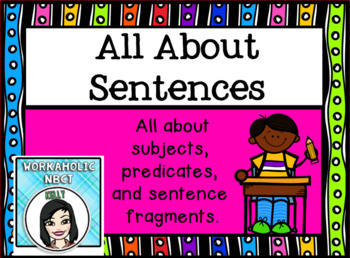 Preview of All About Sentences Promethean ActivInspire Flipchart Lesson