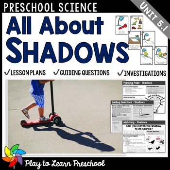 Preview of All About Shadows - Planet Earth Preschool PreK Science Centers