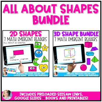 Preview of All About Shapes BUNDLE Teaching Attributes {Seesaw™ & Google Slides™}