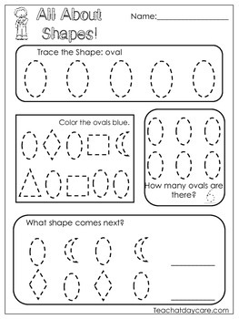 All About Shapes Worksheets. 10 Shapes Worksheets. Preschool-Kindergarten.