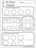 All About Shapes Worksheets. 11 Shapes Worksheets. Prescho
