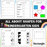 All About Shapes Worksheets for Kindergarten Kids,