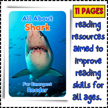 Preview of All About Shark - Early Emergent Reader eBook & PDF Printable Reading
